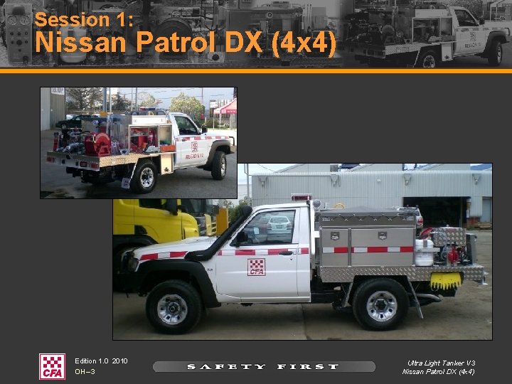 Session 1: Nissan Patrol DX (4 x 4) Edition 1. 0 2010 OH –