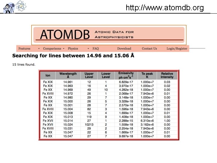 http: //www. atomdb. org http: //www. atomdb. org