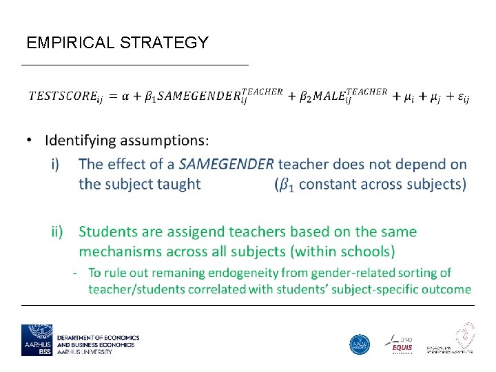 EMPIRICAL STRATEGY • 