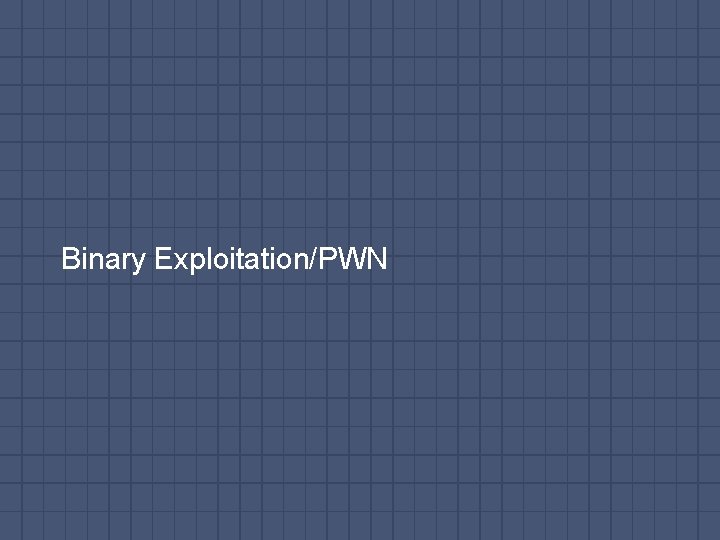 Binary Exploitation/PWN 