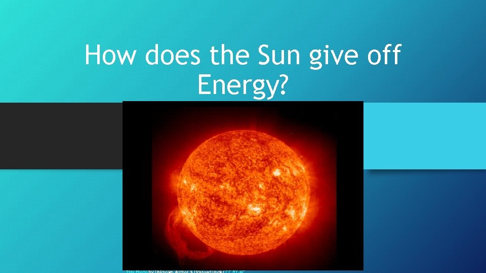 How does the Sun give off Energy? 