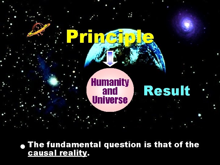 Principle Humanity and Universe Result The fundamental question is that of the causal reality. Principle Humanity and Universe Result The fundamental question is that of the causal reality.