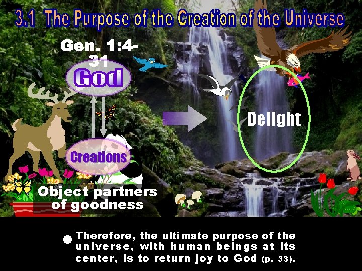 Gen. 1: 431 Delight Creations Object partners of goodness the ultimate purpose of the Gen. 1: 431 Delight Creations Object partners of goodness the ultimate purpose of the