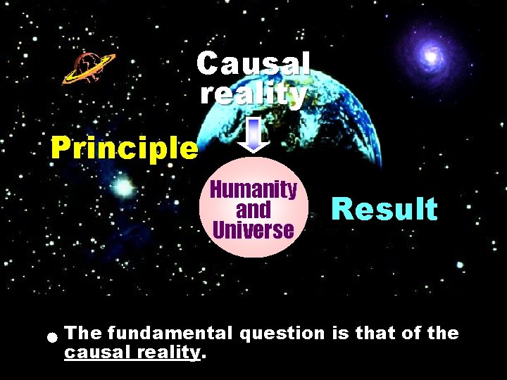 Causal reality Principle Humanity and Universe Result The fundamental question is that of the Causal reality Principle Humanity and Universe Result The fundamental question is that of the