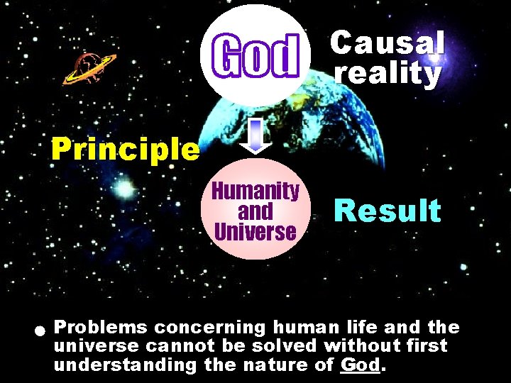 Causal reality Principle Humanity and Universe Result Problems concerning human life and the universe Causal reality Principle Humanity and Universe Result Problems concerning human life and the universe