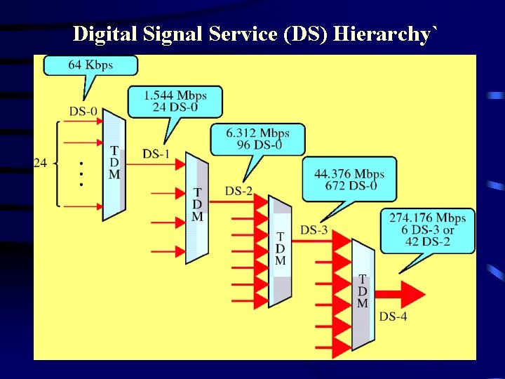 Digital Signal Service (DS) Hierarchy` 