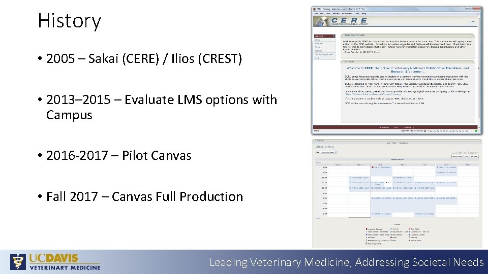 History • 2005 – Sakai (CERE) / Ilios (CREST) • 2013– 2015 – Evaluate