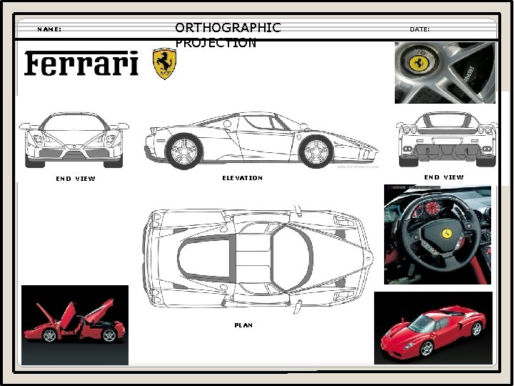 NAME: END VIEW ORTHOGRAPHIC PROJECTION ELEVATION PLAN DATE: END VIEW 