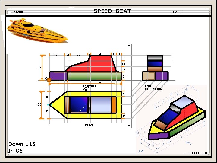 SPEED BOAT NAME: DATE: Y 30 10 35 5 40 10 10 45 10