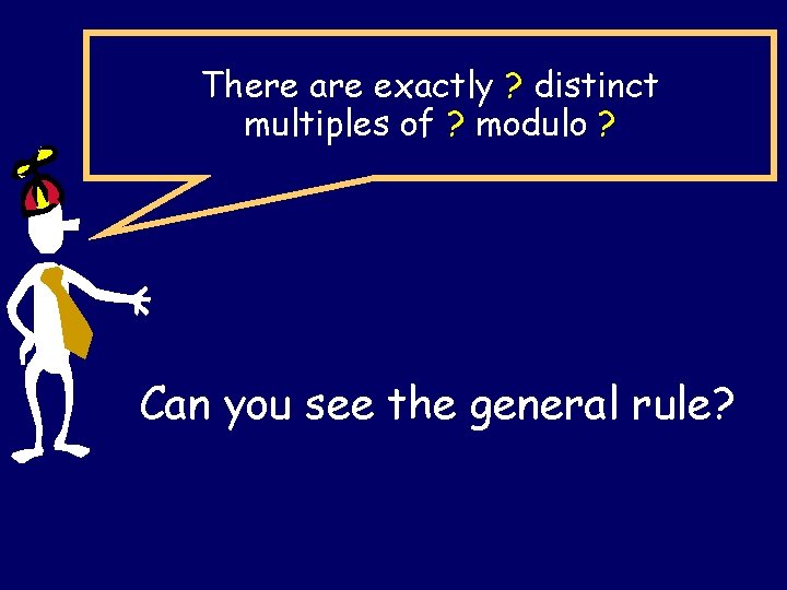 There are exactly ? distinct multiples of ? modulo ? Can you see the