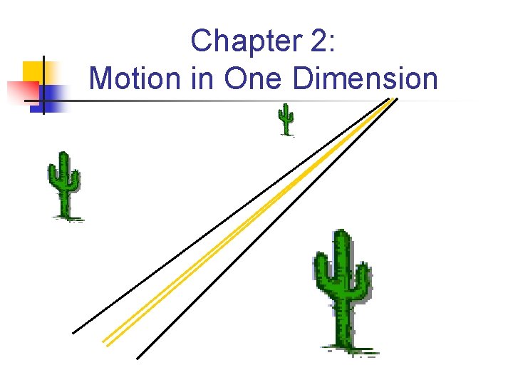 Chapter 2: Motion in One Dimension 