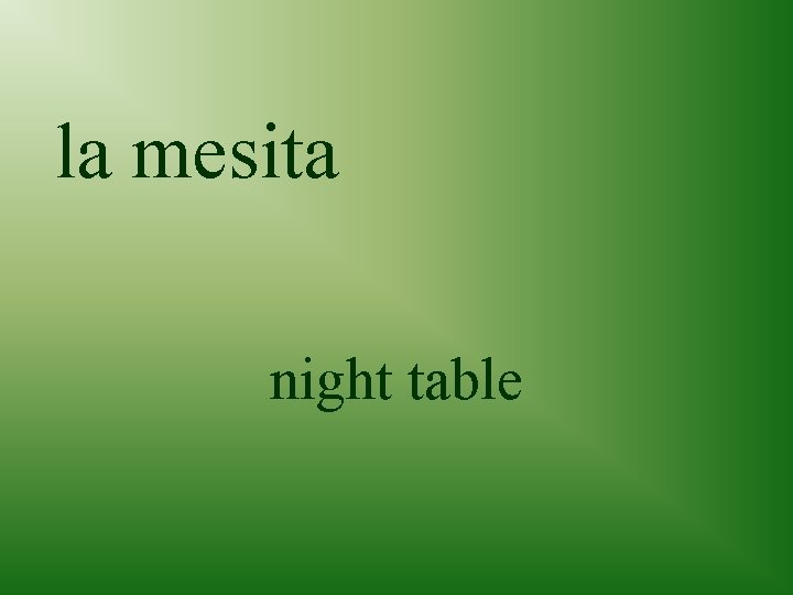 la mesita night table 