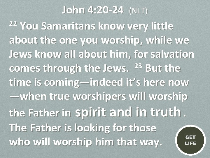Conversations With John Spirit And Truth John 4