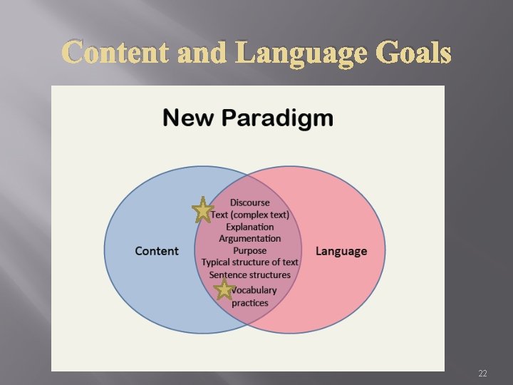 Content and Language Goals 22 