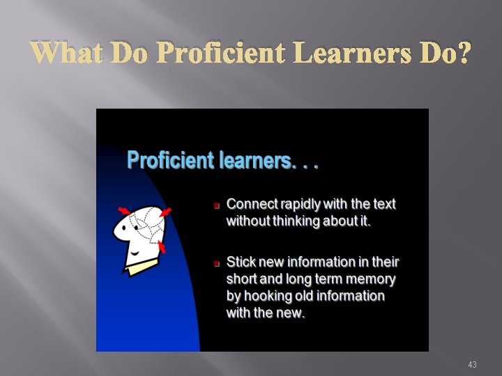 What Do Proficient Learners Do? 43 
