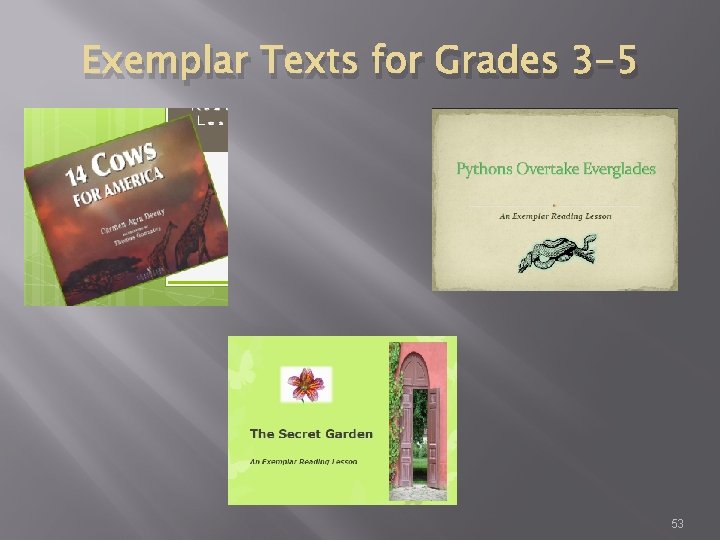 Exemplar Texts for Grades 3 -5 53 