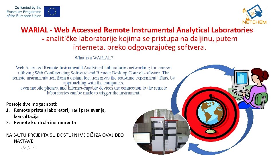 WARIAL - Web Accessed Remote Instrumental Analytical Laboratories - analitičke laboratorije kojima se pristupa