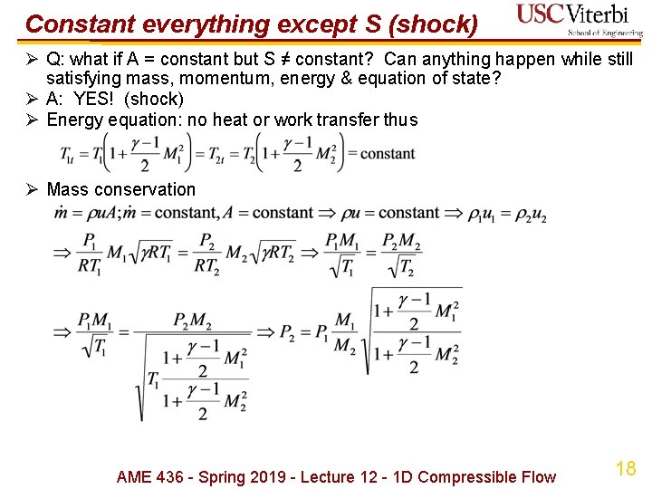 Constant everything except S (shock) Ø Q: what if A = constant but S