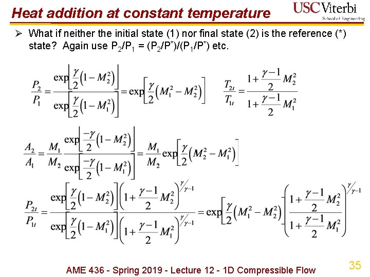 Heat addition at constant temperature Ø What if neither the initial state (1) nor