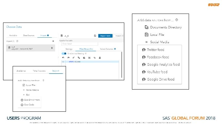 #SASGF SAS and all other SAS Institute Inc. product or service names are registered