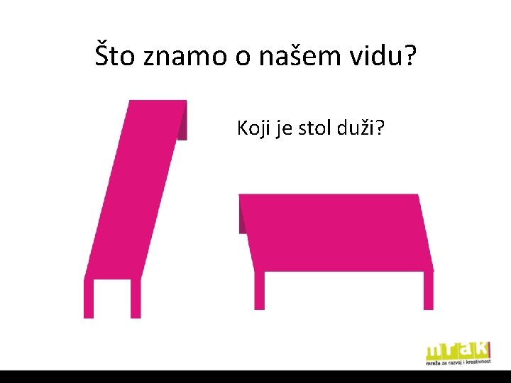 Što znamo o našem vidu? Koji je stol duži? 