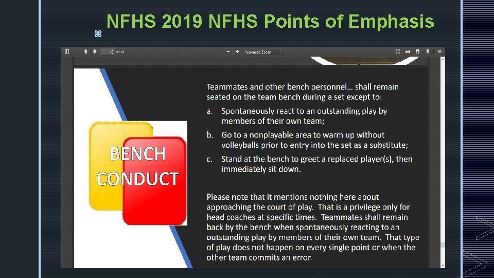 NFHS 2019 NFHS Points of Emphasis z 