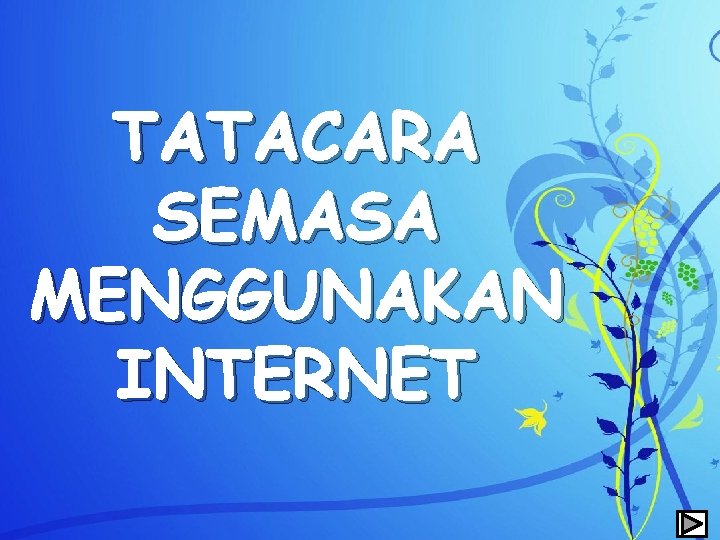 TATACARA SEMASA MENGGUNAKAN INTERNET 