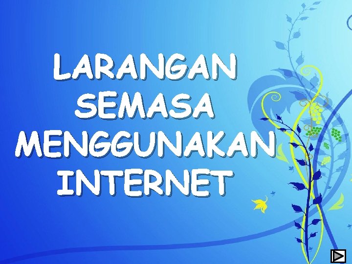 LARANGAN SEMASA MENGGUNAKAN INTERNET 