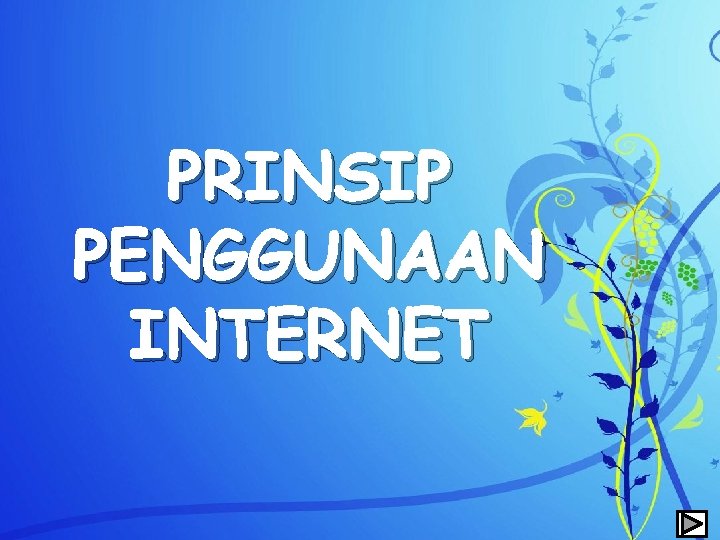 PRINSIP PENGGUNAAN INTERNET 