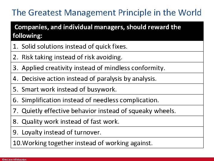 The Greatest Management Principle in the World Companies, and individual managers, should reward the