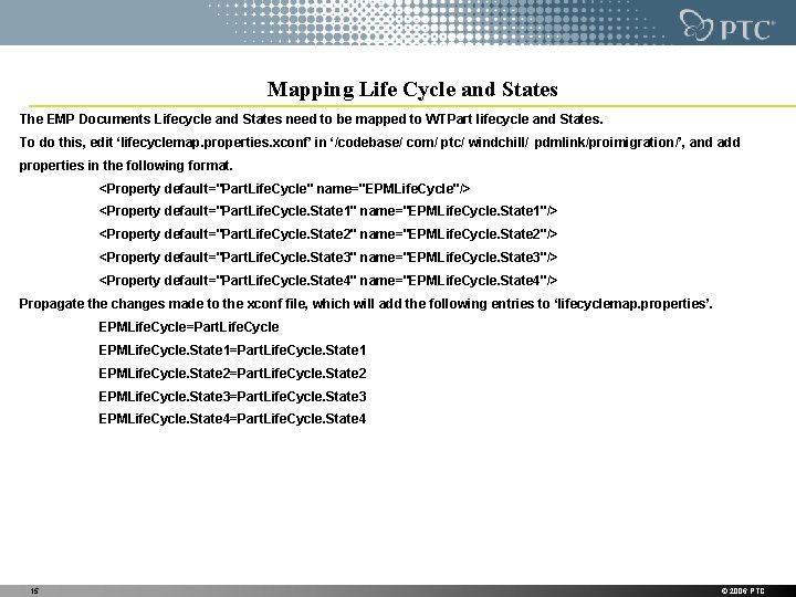 Mapping Life Cycle and States The EMP Documents Lifecycle and States need to be Mapping Life Cycle and States The EMP Documents Lifecycle and States need to be