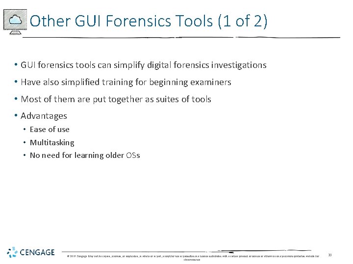 Other GUI Forensics Tools (1 of 2) • GUI forensics tools can simplify digital