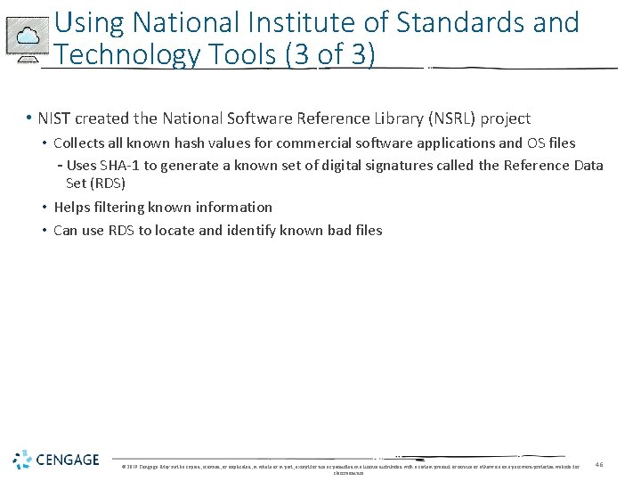 Using National Institute of Standards and Technology Tools (3 of 3) • NIST created