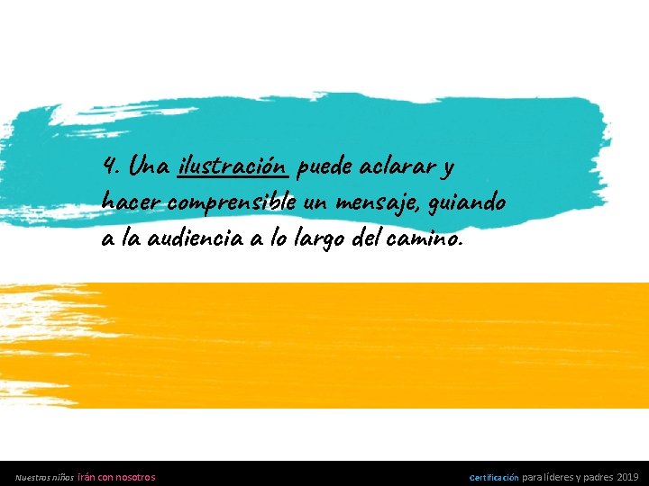 4. Una ilustración puede aclarar y hacer comprensible un mensaje, guiando a la audiencia