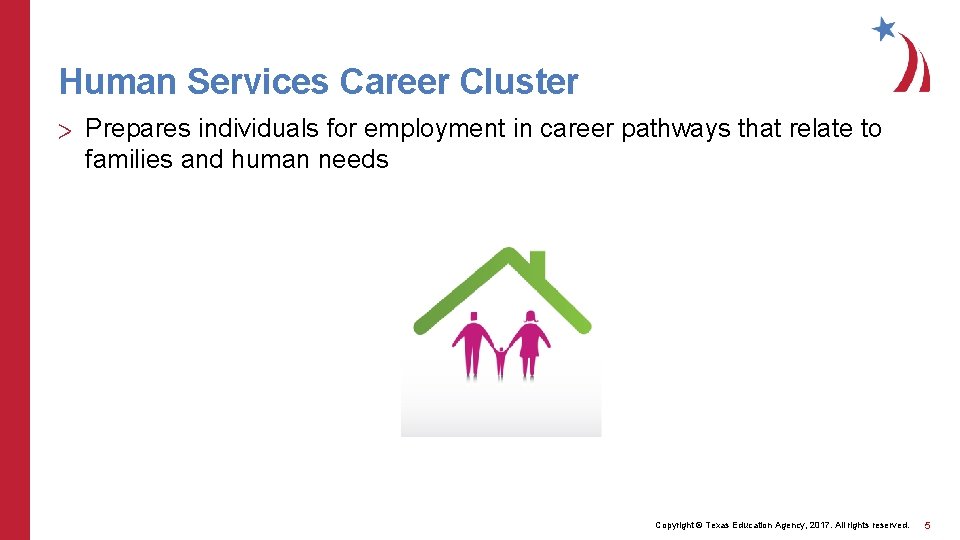 Human Services Career Cluster > Prepares individuals for employment in career pathways that relate