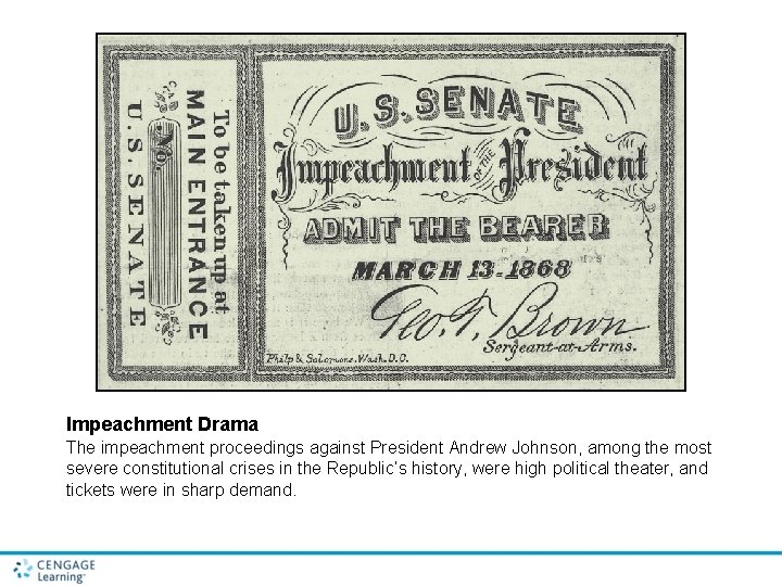 Impeachment Drama The impeachment proceedings against President Andrew Johnson, among the most severe constitutional Impeachment Drama The impeachment proceedings against President Andrew Johnson, among the most severe constitutional