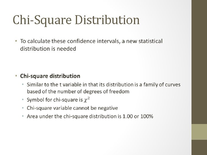 Chi-Square Distribution • 