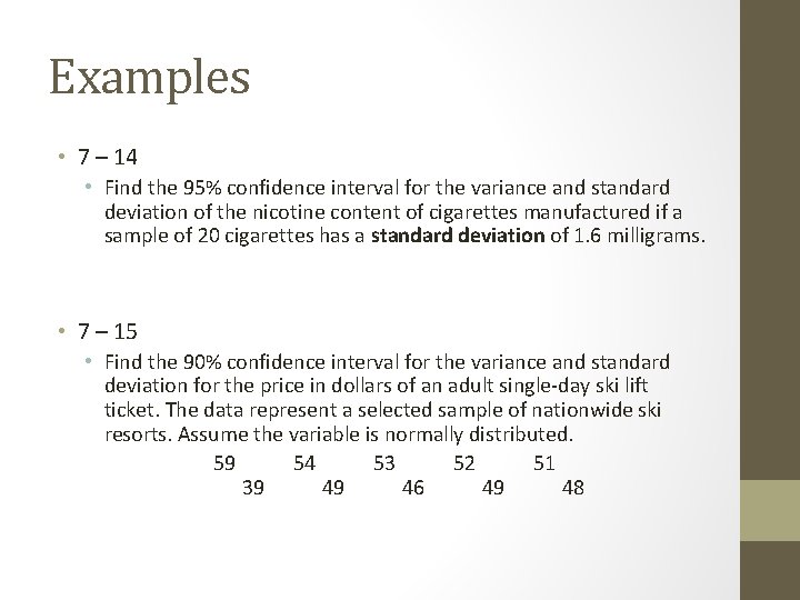 Confidence Intervals Sample Size Chapter 7 Introduction One
