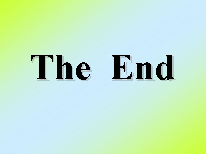 The End 