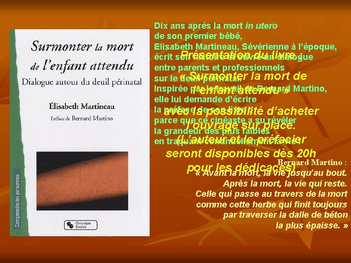 Dix ans après la mort in utero de son premier bébé, Elisabeth Martineau, Sévérienne