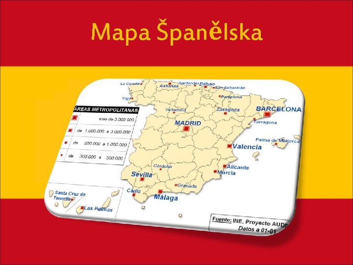 Mapa Španělska 