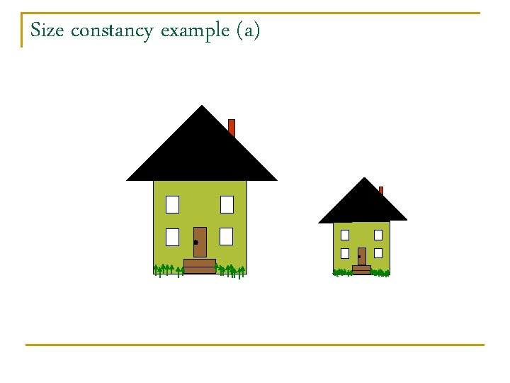 Size constancy example (a) 