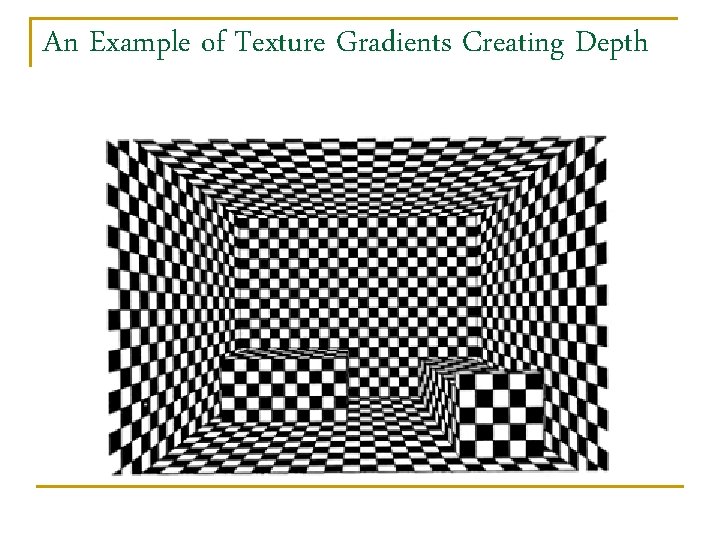 An Example of Texture Gradients Creating Depth 