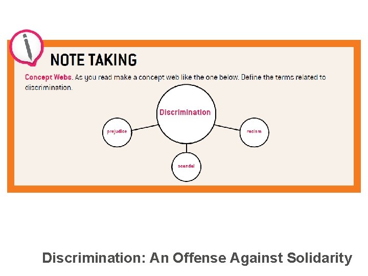 Discrimination: An Offense Against Solidarity 