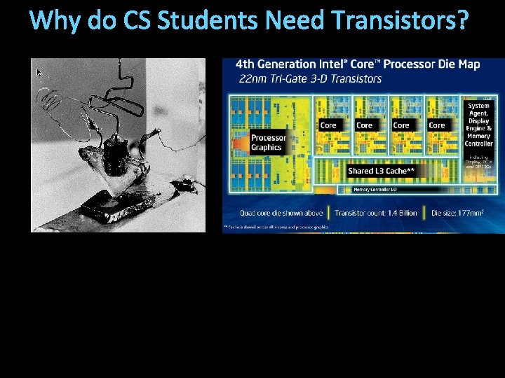 Why do CS Students Need Transistors? 