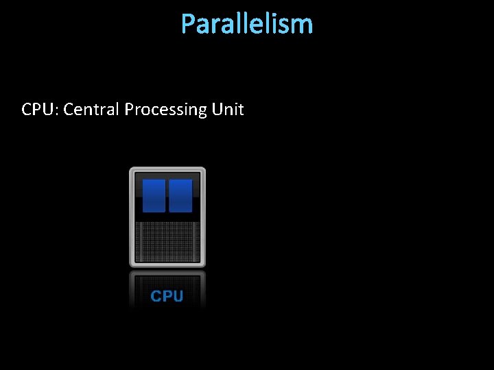 Parallelism CPU: Central Processing Unit 