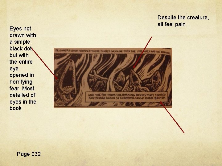 Eyes not drawn with a simple black dot, but with the entire eye opened