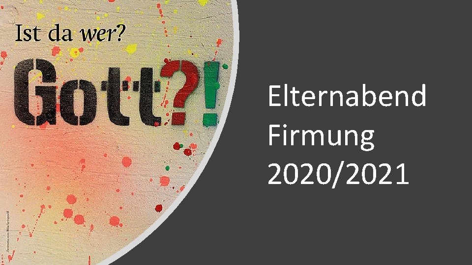 Elternabend Firmung 2020/2021 