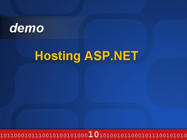 demo Hosting ASP. NET 