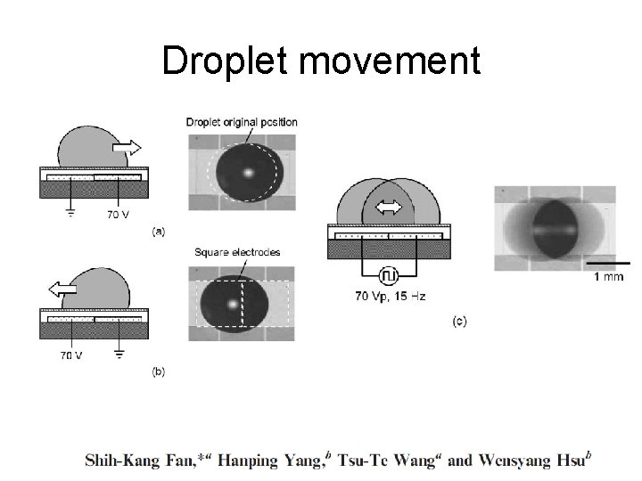 Droplet movement 